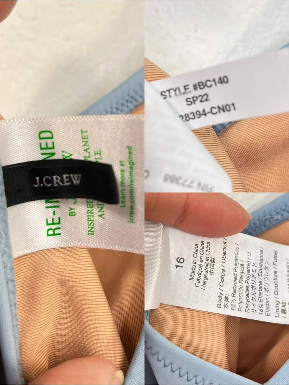 J. Crew Ruched V-neck one-piece swimsuit size 16 style BC140